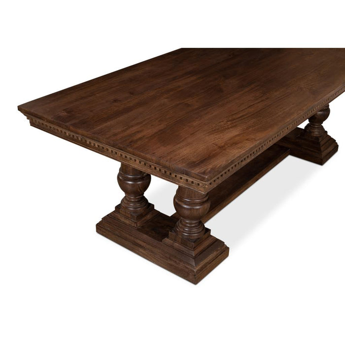 Joshua Wood Pedestal Dining Table by Sarreid LTD.