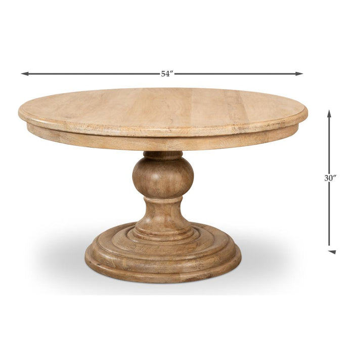 Guillermo Wood Pedestal Dining Table by Sarreid LTD.