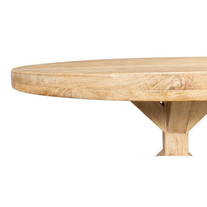 Oleski Round Pedestal Wood Dining Table by Sarreid LTD