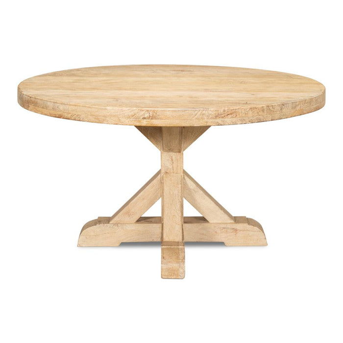 Oleski Round Pedestal Wood Dining Table by Sarreid LTD