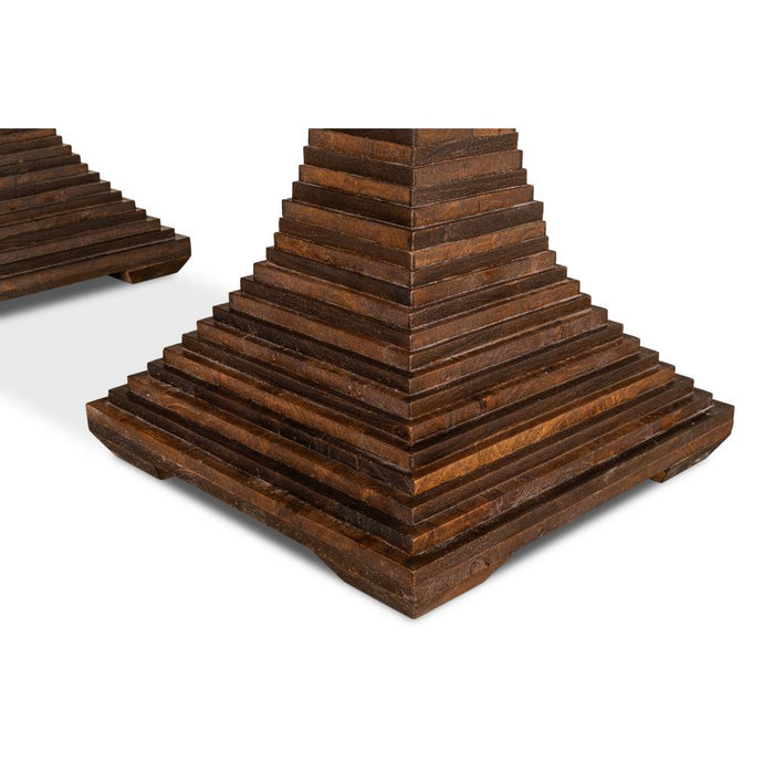 Aesthetic Pedestal Wood Dining Table by Sarreid LTD