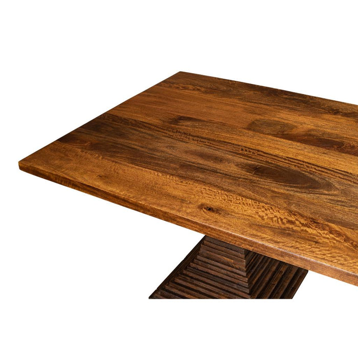 Aesthetic Pedestal Wood Dining Table by Sarreid LTD