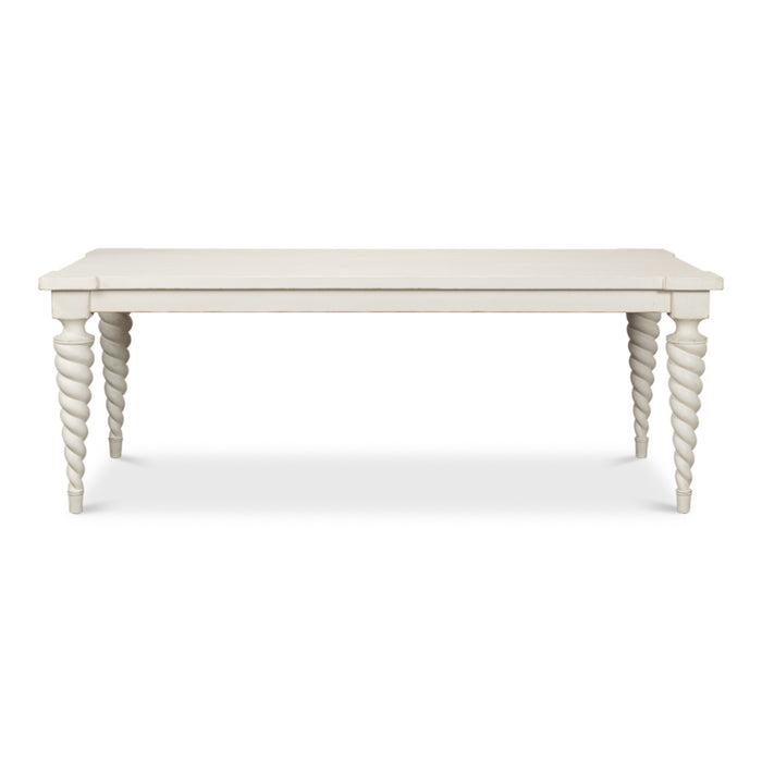 Sarreid LTD. Teagan Dining Table, Antique White 53676-3