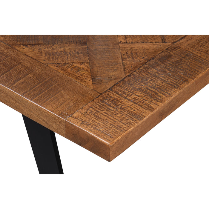 Sarreid Paige Parquet Top Wooden Rectangle Dining Table