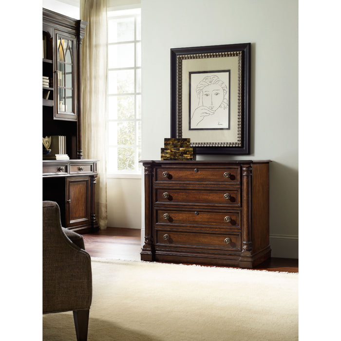 Hooker Furniture Home Office Leesburg Dark Wood Lateral File 