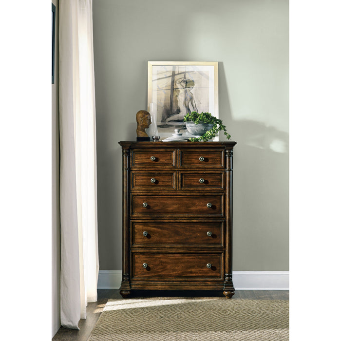 Hooker Furniture Traditional Dark Wood Tall Leesburg Chest 