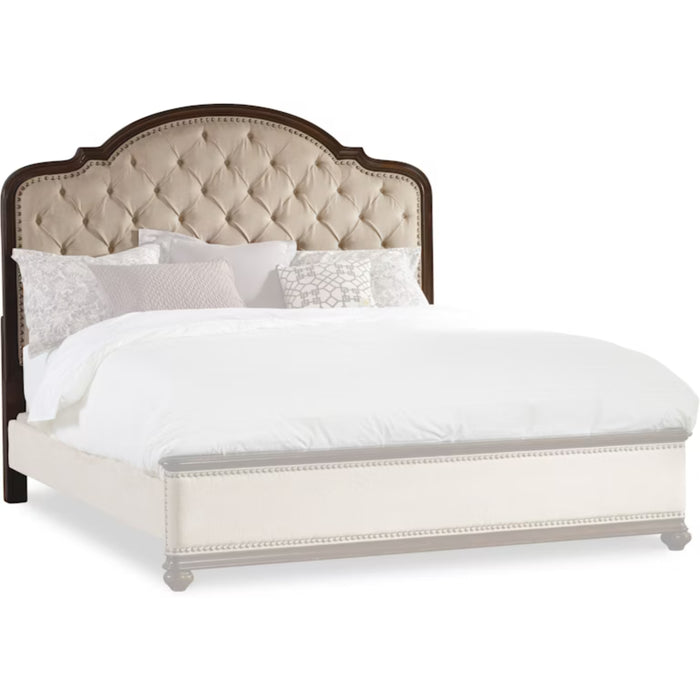 Hooker Furniture Leesburg King Upholstered Bed with Wood Rails 