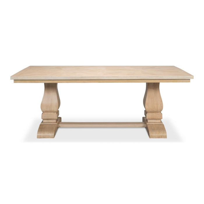 Sarreid Gloria Wood Trestle Dining Table