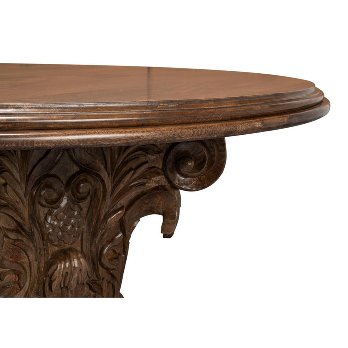 Sarreid Hestia Carved Round Dining Table