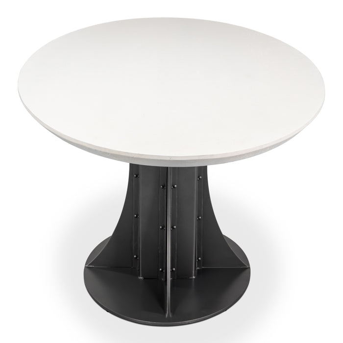 Sarreid Aminah White Oval Dining Table