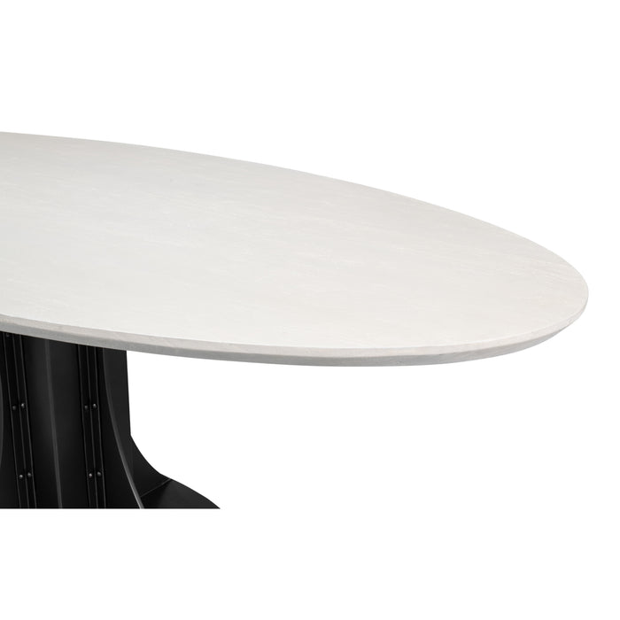 Sarreid Aminah White Oval Dining Table