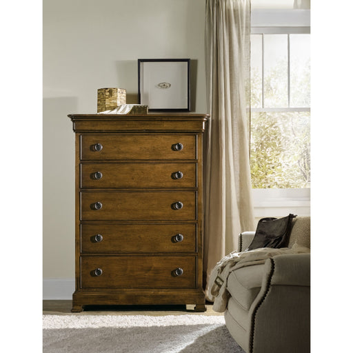 Hooker Furniture Traditional Dark Wood Tall Archivist Six-Drawer Che