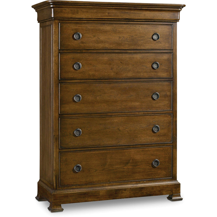 Hooker Furniture Traditional Dark Wood Tall Archivist Six-Drawer Che