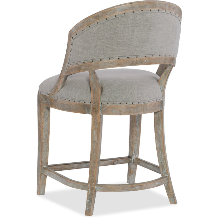 Hooker Furniture Colibri Boheme Garnier Barrel Back Counter Stool