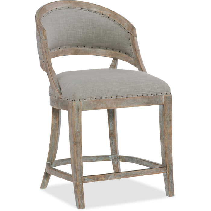 Hooker Furniture Colibri Boheme Garnier Barrel Back Counter Stool