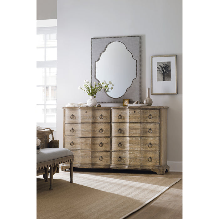 Hooker Furniture Boheme Nourmand Grey Linen Wrapped Mirror 