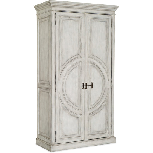 Hooker Furniture Bedroom Boheme Bilzen Vintage White Wood Wardrobe 5750-90013-LTWD