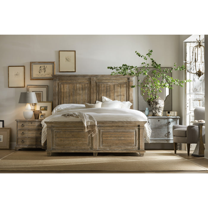 Hooker Furniture Rustic Wood Boheme Laurier California King Panel Bed 