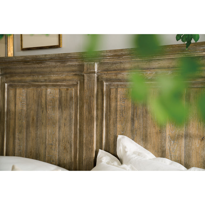 Hooker Furniture Rustic Wood Boheme Laurier California King Panel Bed 