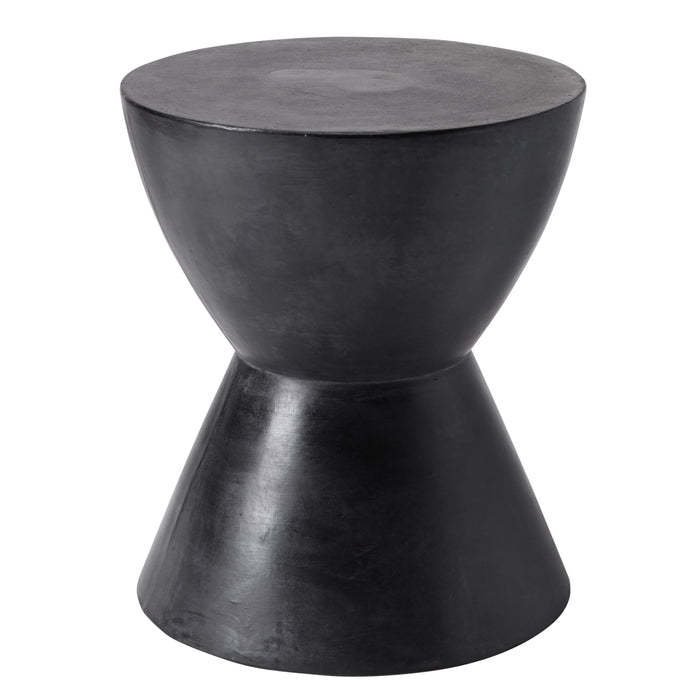 Sunpan Logan Indoor and Outdoor Round Concrete End Table