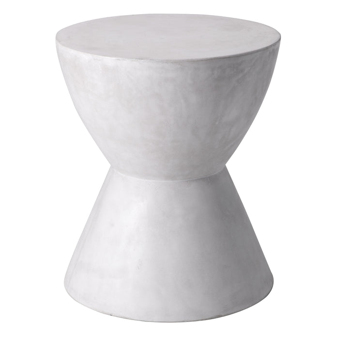 Sunpan Logan Indoor and Outdoor Round Concrete End Table