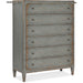 Hooker Furniture Rustic Tall Ciao Bella Six-Drawer Chest- Speckled Gray 