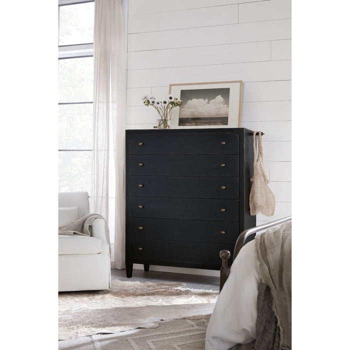 Hooker Furniture Rustic Tall Ciao Bella Six-Drawer Chest- Black 