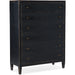 Hooker Furniture Rustic Tall Ciao Bella Six-Drawer Chest- Black 