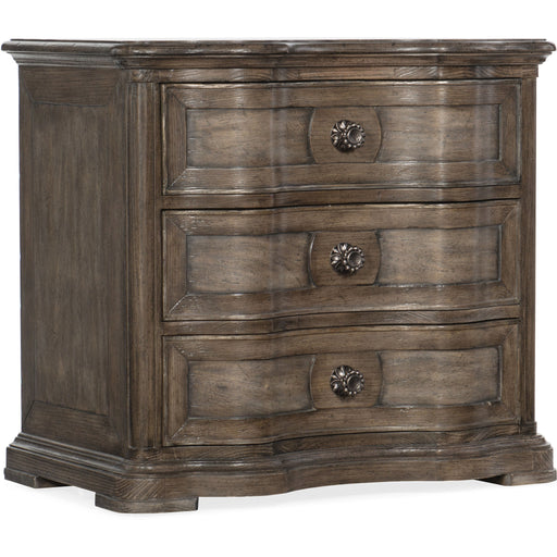 Hooker Furniture Rustic Wood Woodlands Three-Drawer Nightstand 