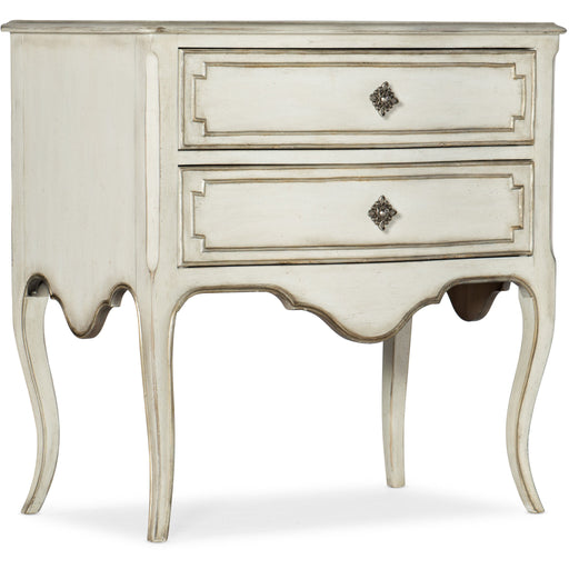 Hooker Furniture Traditional White Wood Sanctuary Coco En Blanc Nightstand 