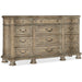 Hooker Furniture Traditional Medium Wood Castella Twelve Drawer Dresser 