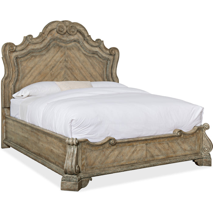 Hooker Furniture Rustic Wood Castella California King Panel Bed 