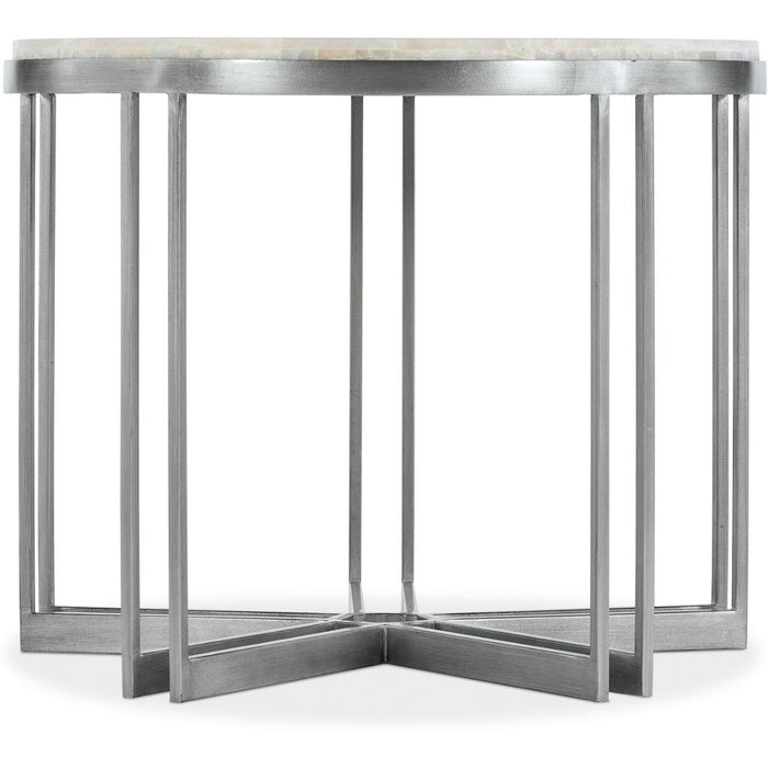 Hooker Furniture Melange Marin Round Onyx Lamp Table