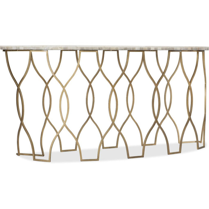 Hooker Furniture Melange Corrina White Onyx Console Table