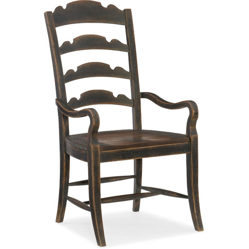 Hooker Furniture  Hill Country Twin Sisters Ladderback Dining Arm Chair