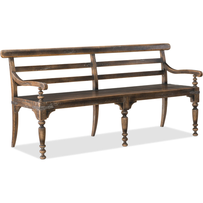 Hill Country Helotes Rustic Dining Bench by Hooker Furniture