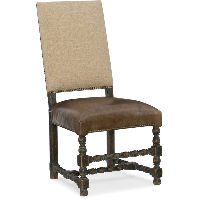 Hooker Furniture Bandera Rustic Wood Trestle Dining chair