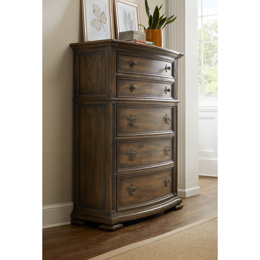 Hooker Furniture Traditional Wood Tall Gillespie Five-Drawer Chest 