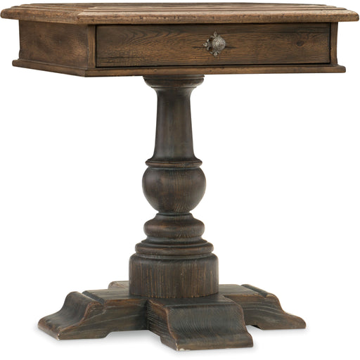 Hooker Furniture Traditional Medium Wood Pedestal Kirby Bedside Table 