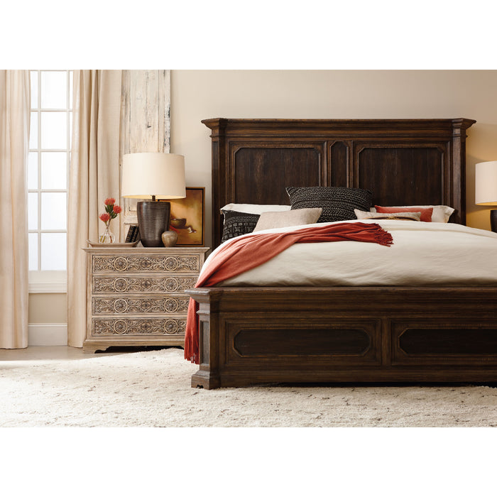 Hooker Furniture Rustic Wood Woodcreek Queen Mansion Bed 