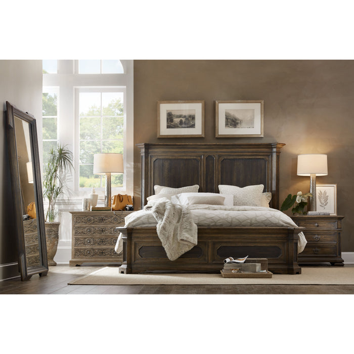 Hooker Furniture Rustic Wood Woodcreek Queen Mansion Bed 