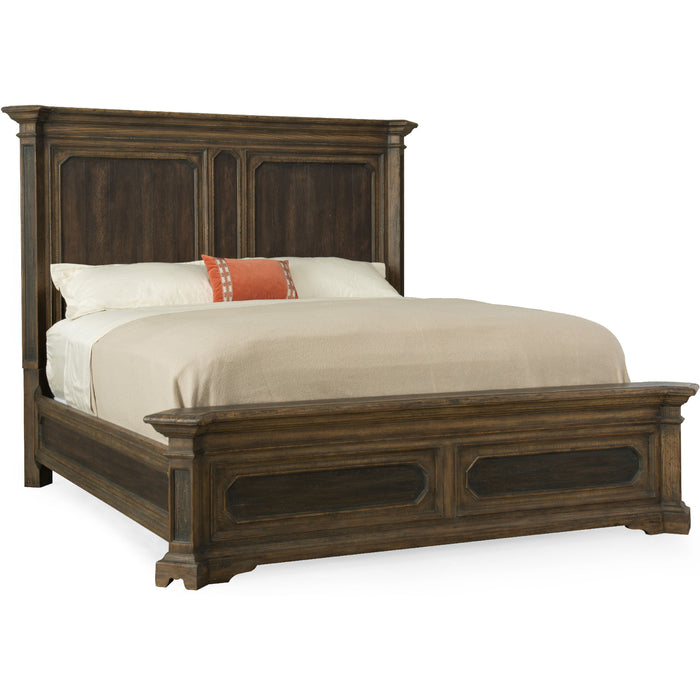 Hooker Furniture Rustic Wood Woodcreek Queen Mansion Bed 