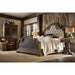 Hooker Furniture Rustic Wood Fair Oaks King Upholstered Bed 