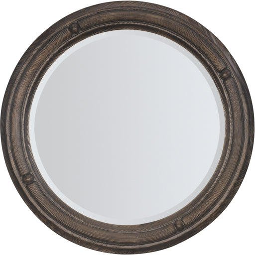 Hooker Furniture Traditions Dark Wood Round Mirror 