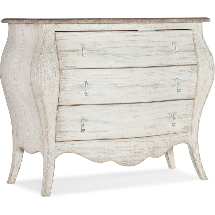 Hooker Furniture White Travertine Top Traditions Bachelors Chest