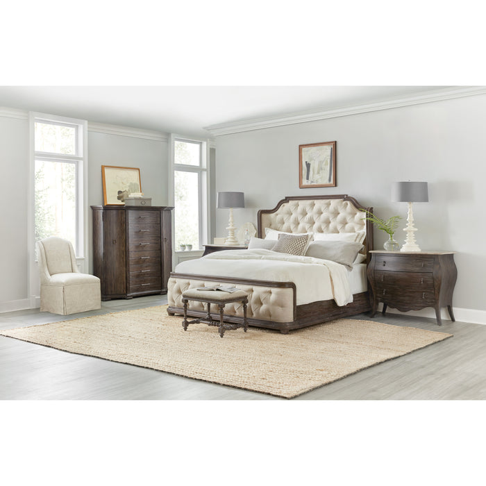 Hooker Furniture Rustic Wood Traditions California King Uph Panel Bed