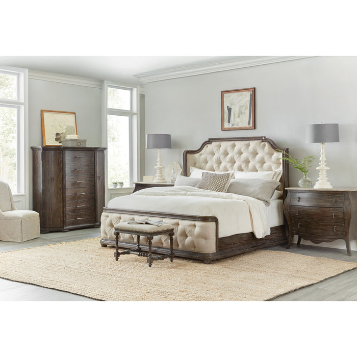 Hooker Furniture Rustic Wood Traditions California King Uph Panel Bed