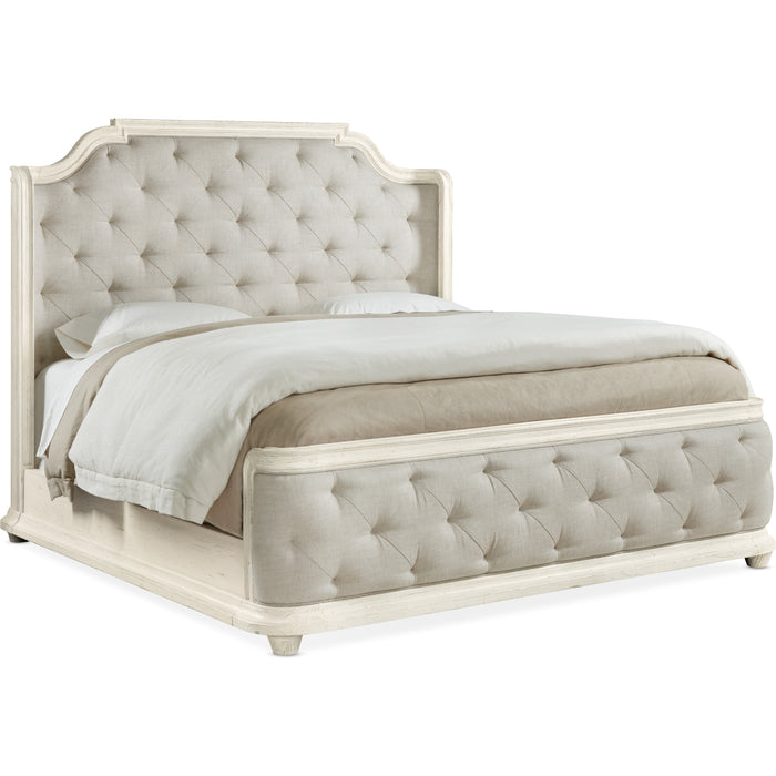 Hooker Furniture White Wood Traditions King Upholstered Panel Bed 