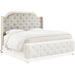 Hooker Furniture White Wood Traditions King Upholstered Panel Bed 