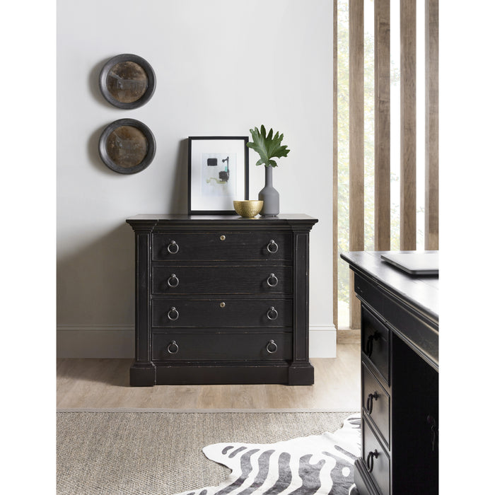 Hooker Furniture Home Office Bristowe Traditional Dark Wood Lateral File 